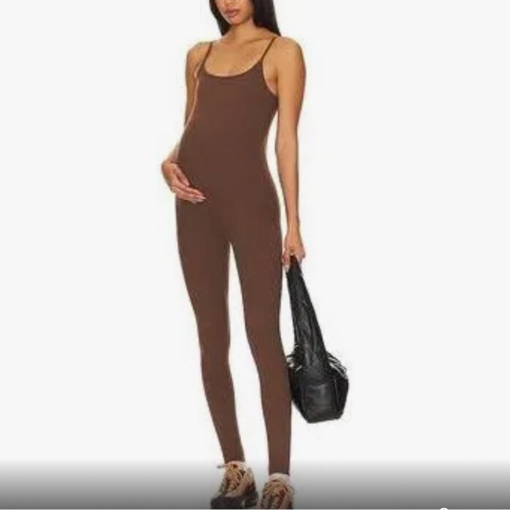 Brown Women's Scoop Neck Jumpsuit
